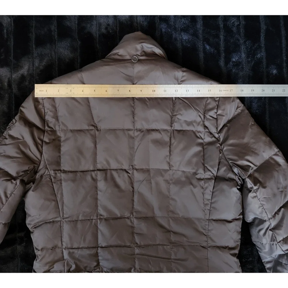 Vintage Y2K Abercrombie And Fitch Women's Puffer Jacket Fur Lined Size L NO HOOD